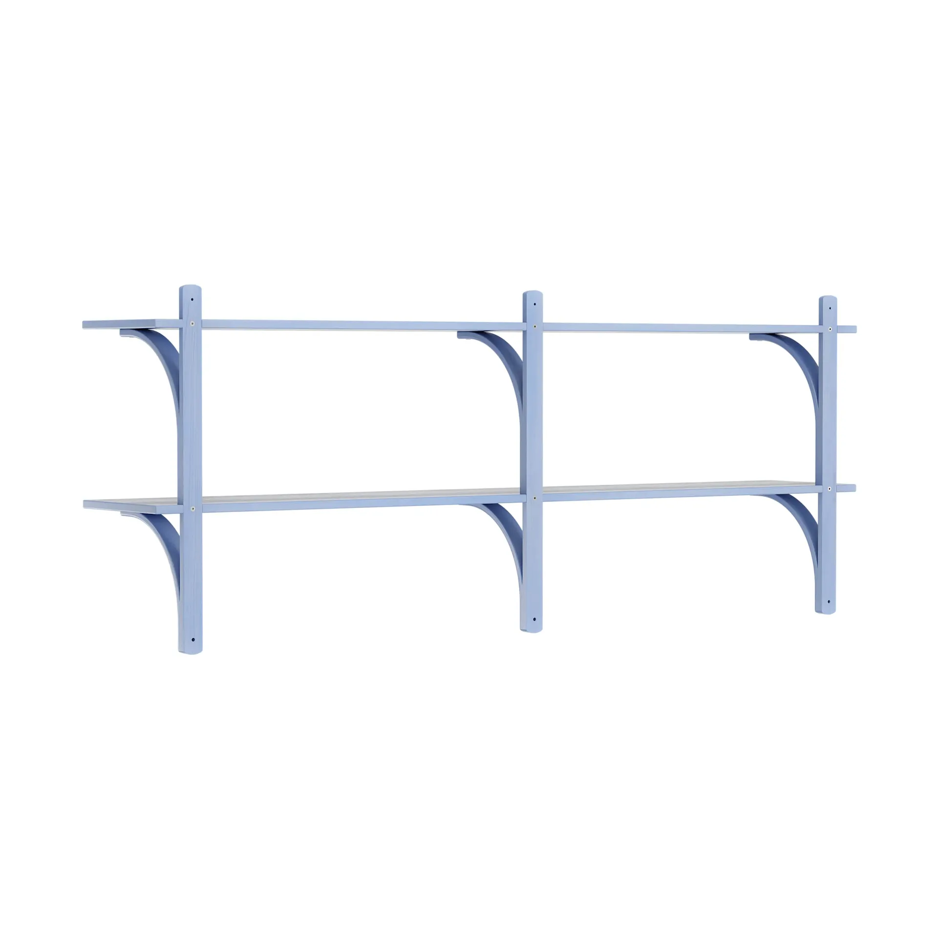 Levi shelf, Ilke blue-brass, 2 shelves, 180 cm Swedese