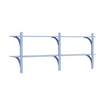 Levi shelf - Ilke blue-brass, 2 shelves, 180 cm - Swedese