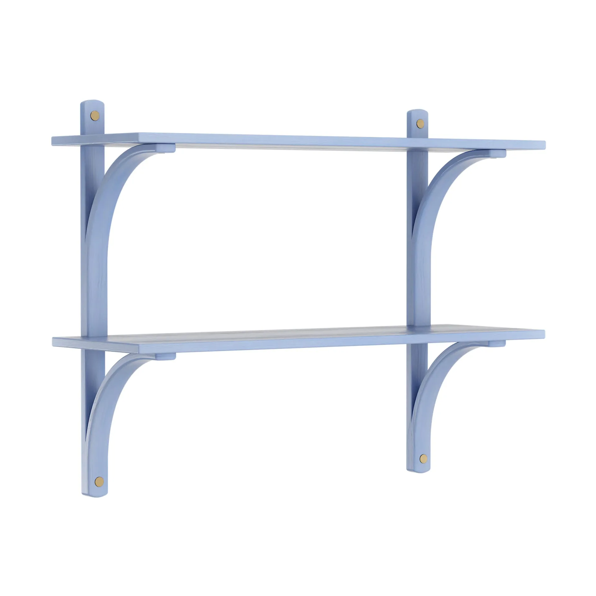 Levi shelf, Ilke blue-brass, 2 shelves, 90 cm Swedese
