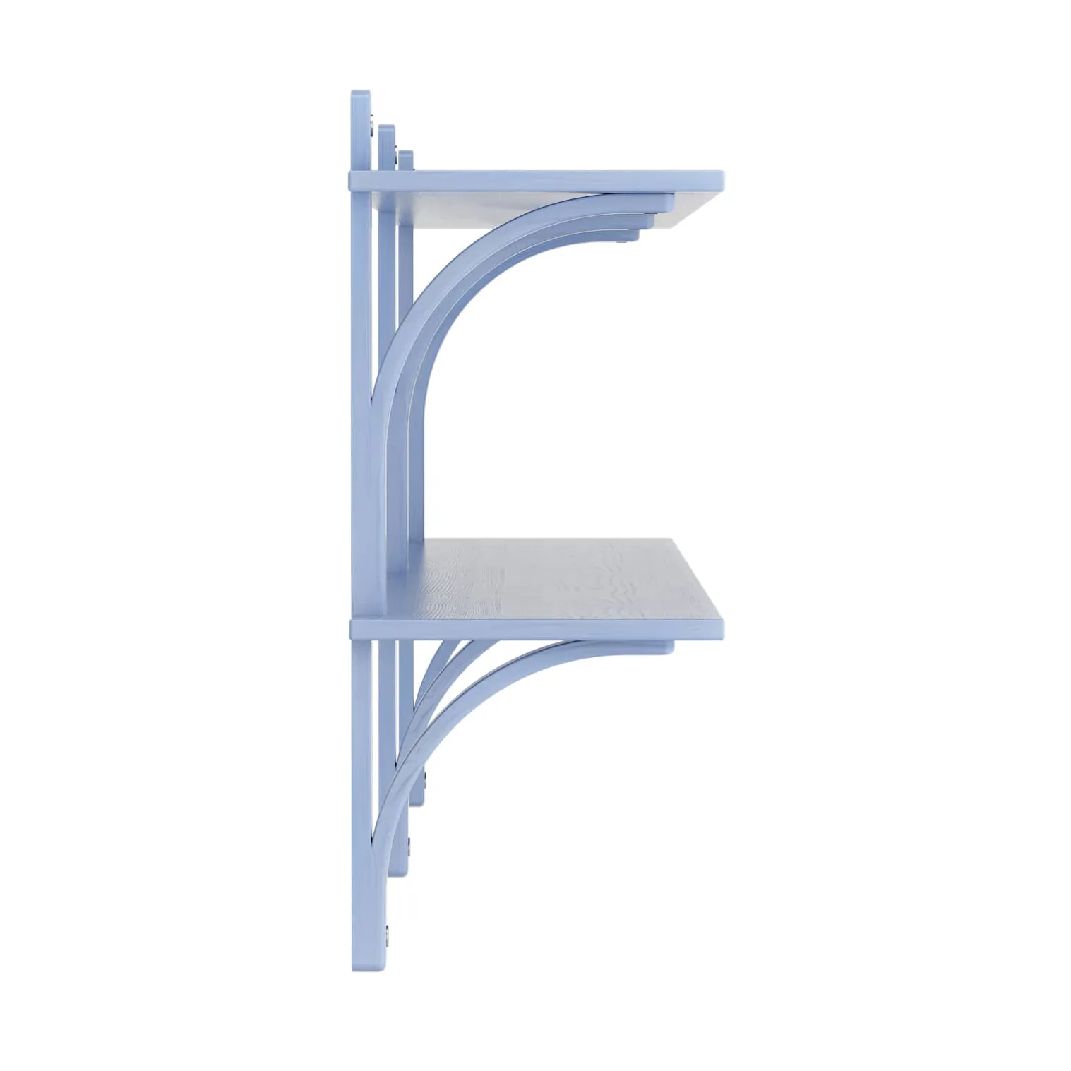 Levi shelf, Ilke blue-stainless steel, 2 shelves, 180 cm Swedese