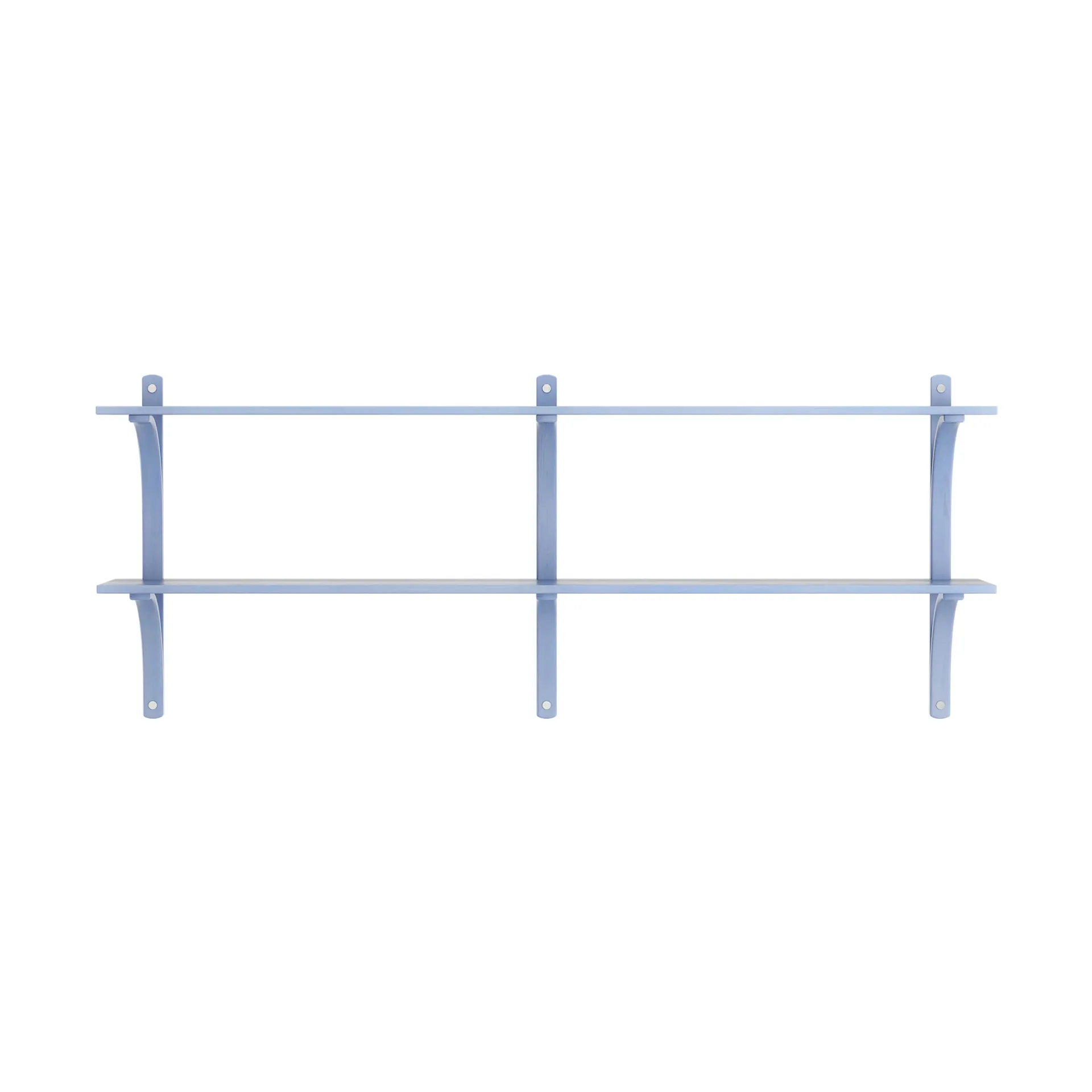 Levi shelf, Ilke blue-stainless steel, 2 shelves, 180 cm Swedese