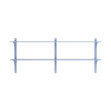 Levi shelf - Ilke blue-stainless steel, 2 shelves, 180 cm - Swedese