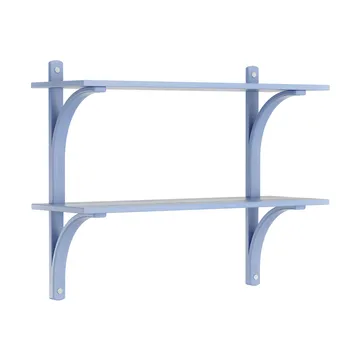 Levi shelf - Ilke blue-stainless steel, 2 shelves, 90 cm - Swedese