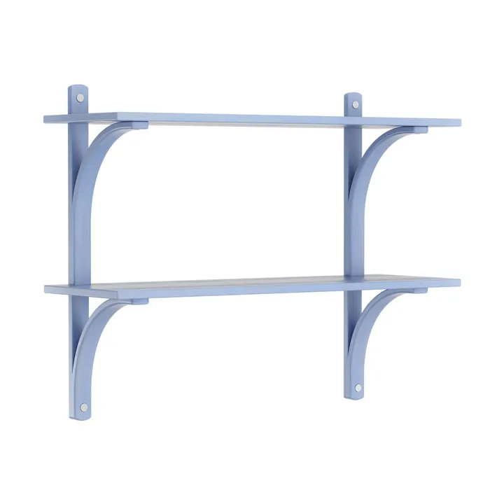 Levi shelf - Ilke blue-stainless steel, 2 shelves, 90 cm - Swedese