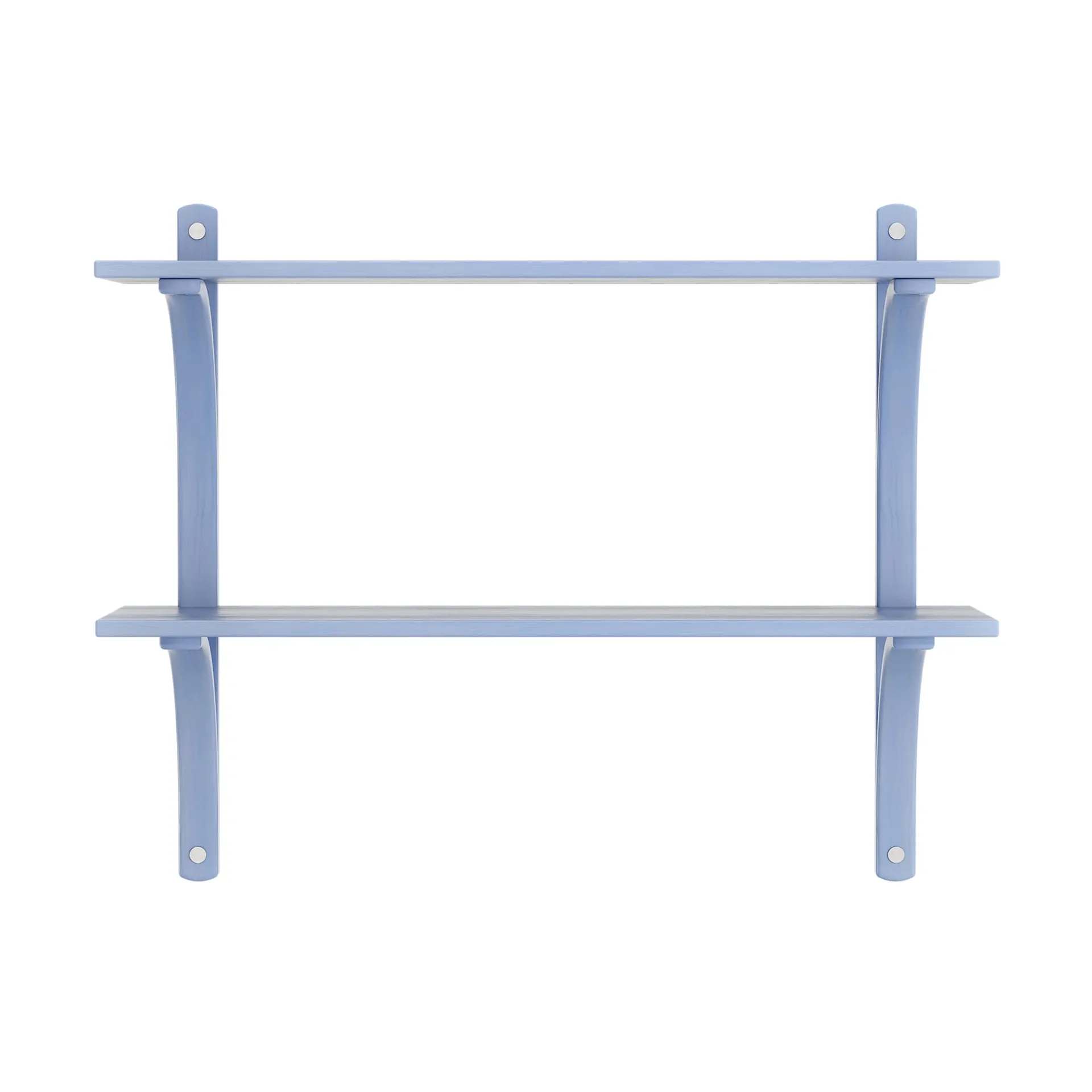 Levi shelf, Ilke blue-stainless steel, 2 shelves, 90 cm Swedese