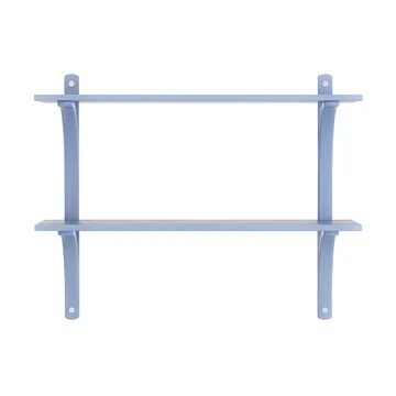 Levi shelf - Ilke blue-stainless steel, 2 shelves, 90 cm - Swedese