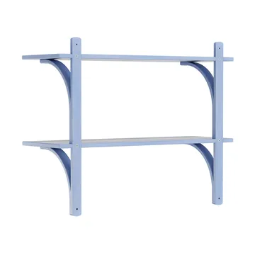 Levi shelf - Ilke blue-stainless steel, 2 shelves, 90 cm - Swedese