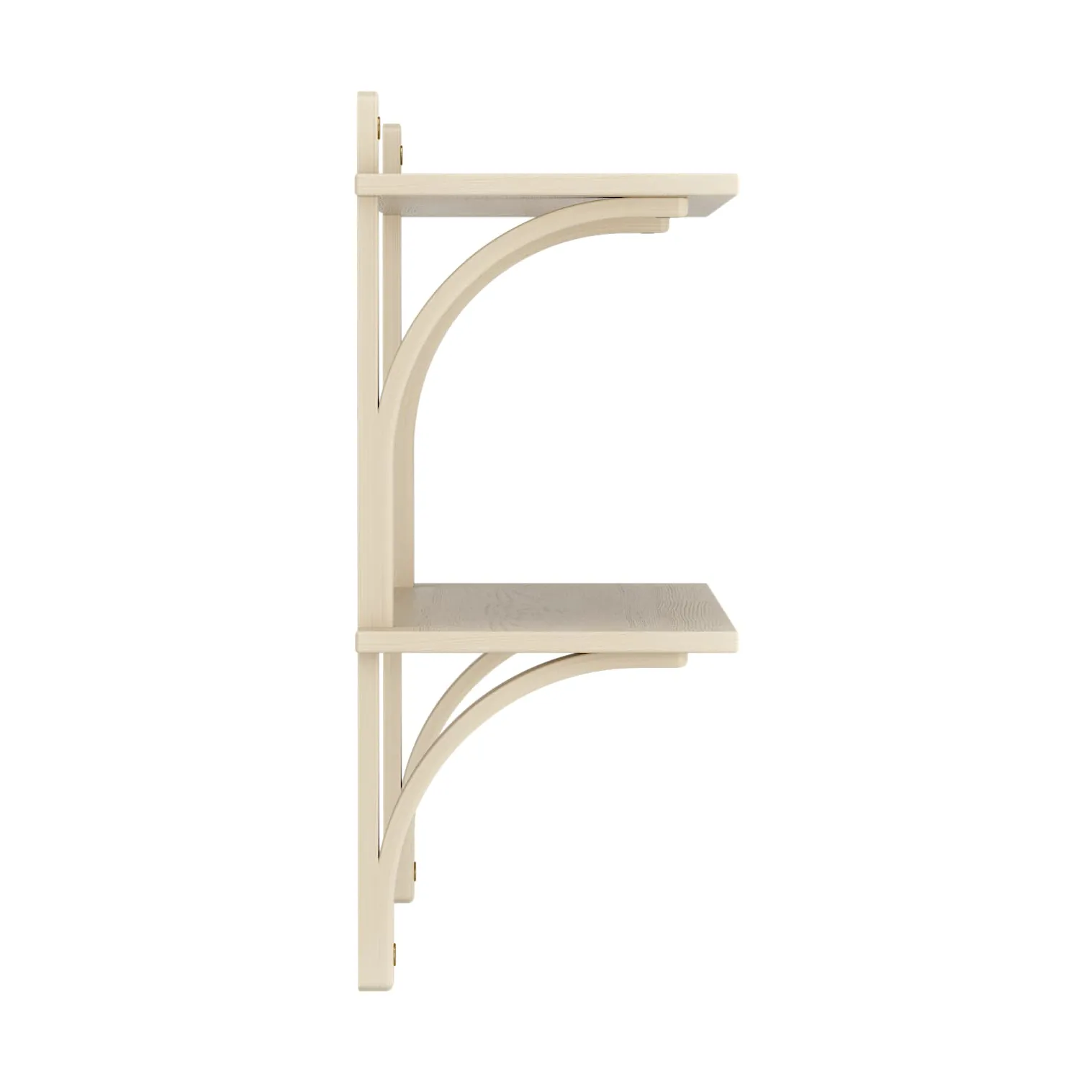 Levi shelf, Lacquered ash-brass, 2 shelves, 90 cm Swedese