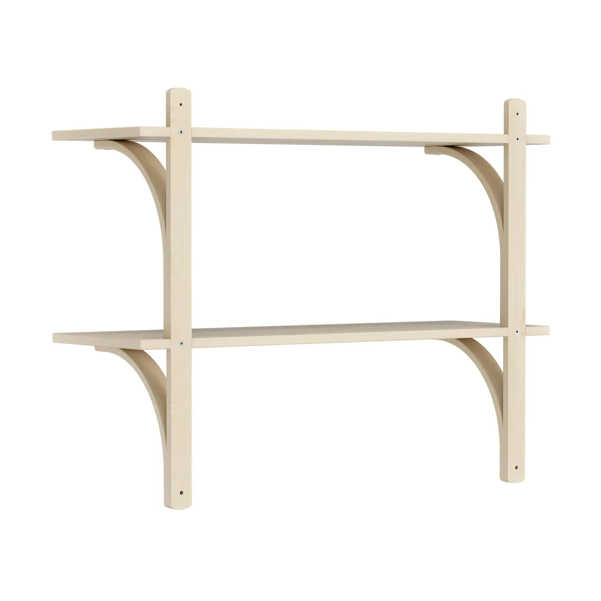Levi shelf, Lacquered ash-brass, 2 shelves, 90 cm Swedese