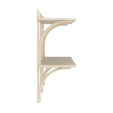 Levi shelf - Lacquered ash-stainless steel, 2 shelves, 180 cm - Swedese