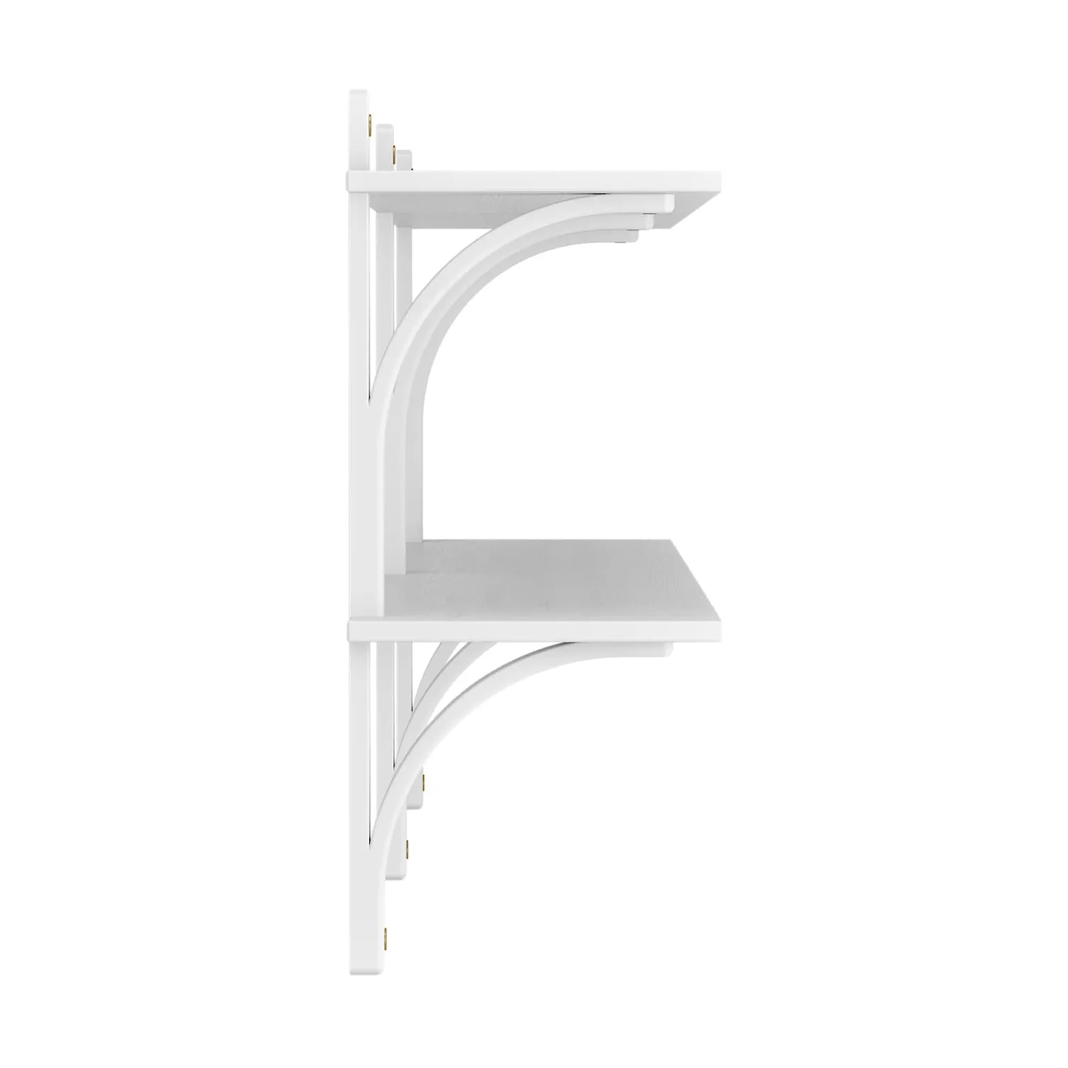 Levi shelf, White ash-brass, 2 shelves, 180 cm Swedese