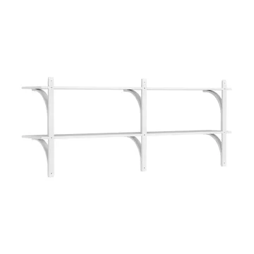 Levi shelf - White ash-brass, 2 shelves, 180 cm - Swedese