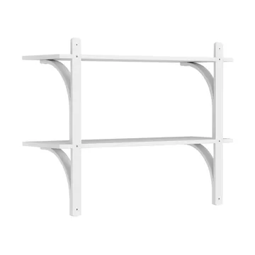Levi shelf - White ash-brass, 2 shelves, 90 cm - Swedese
