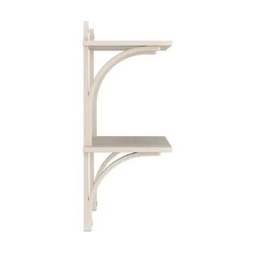 Levi shelf - White-pigmented ash-stainless steel, 2 shelves, 90 cm - Swedese
