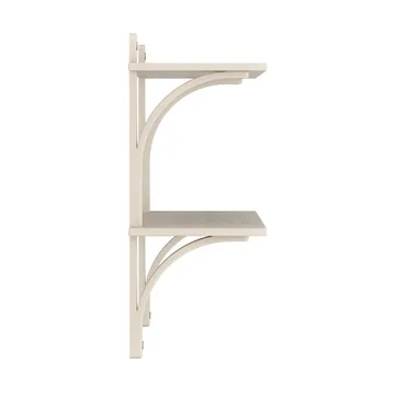 Levi shelf - White-stained ash-brass, 2 shelves, 90 cm - Swedese