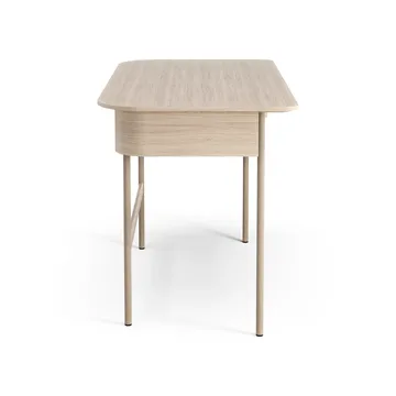 Luna desk with drawer - Oak white-pigmented - Swedese