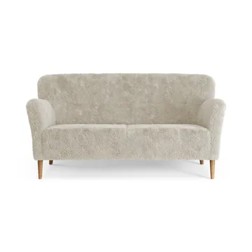 Nova 2-seater sofa sheepskin - Moonlight-oiled oak - Swedese