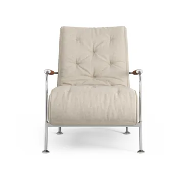 Serpentine armchair - Fabric Romo Linara Rye-chrome-tärnsjö Cognac - Swedese