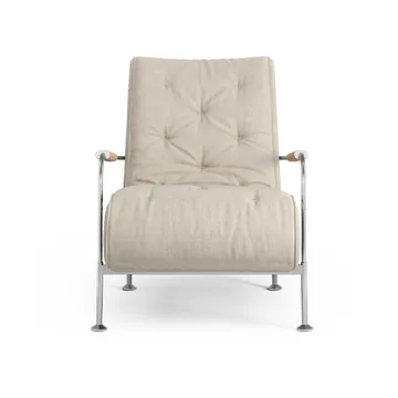 Serpentine armchair - Fabric Romo Linara Rye-chrome-tärnsjö Nature - Swedese