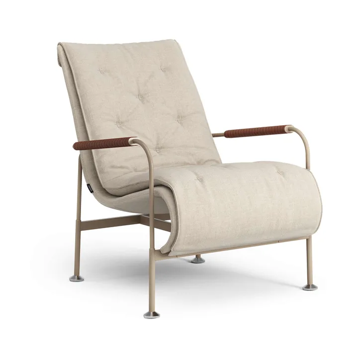 Serpentine armchair - Fabric Romo Linara Rye-nutmeg-tärnsjö Cognac - Swedese