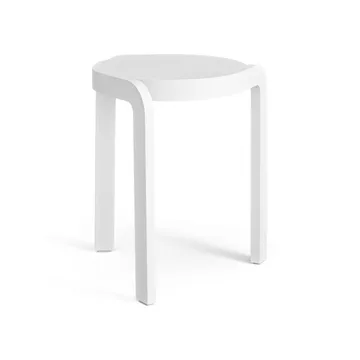 Spin stool H44 cm - Ash white laserad - Swedese