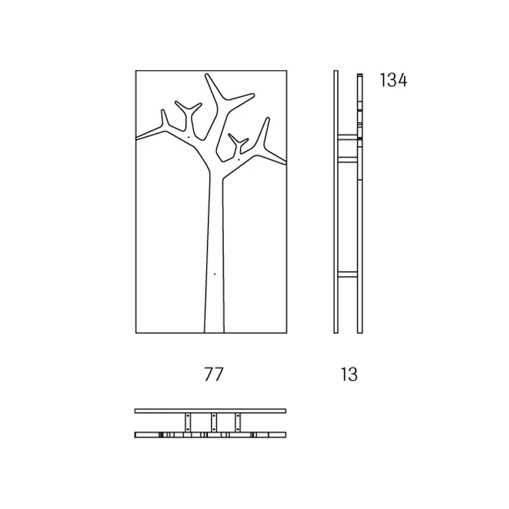 Tree junior Rock wall hanger, Oak clear lacquer Swedese