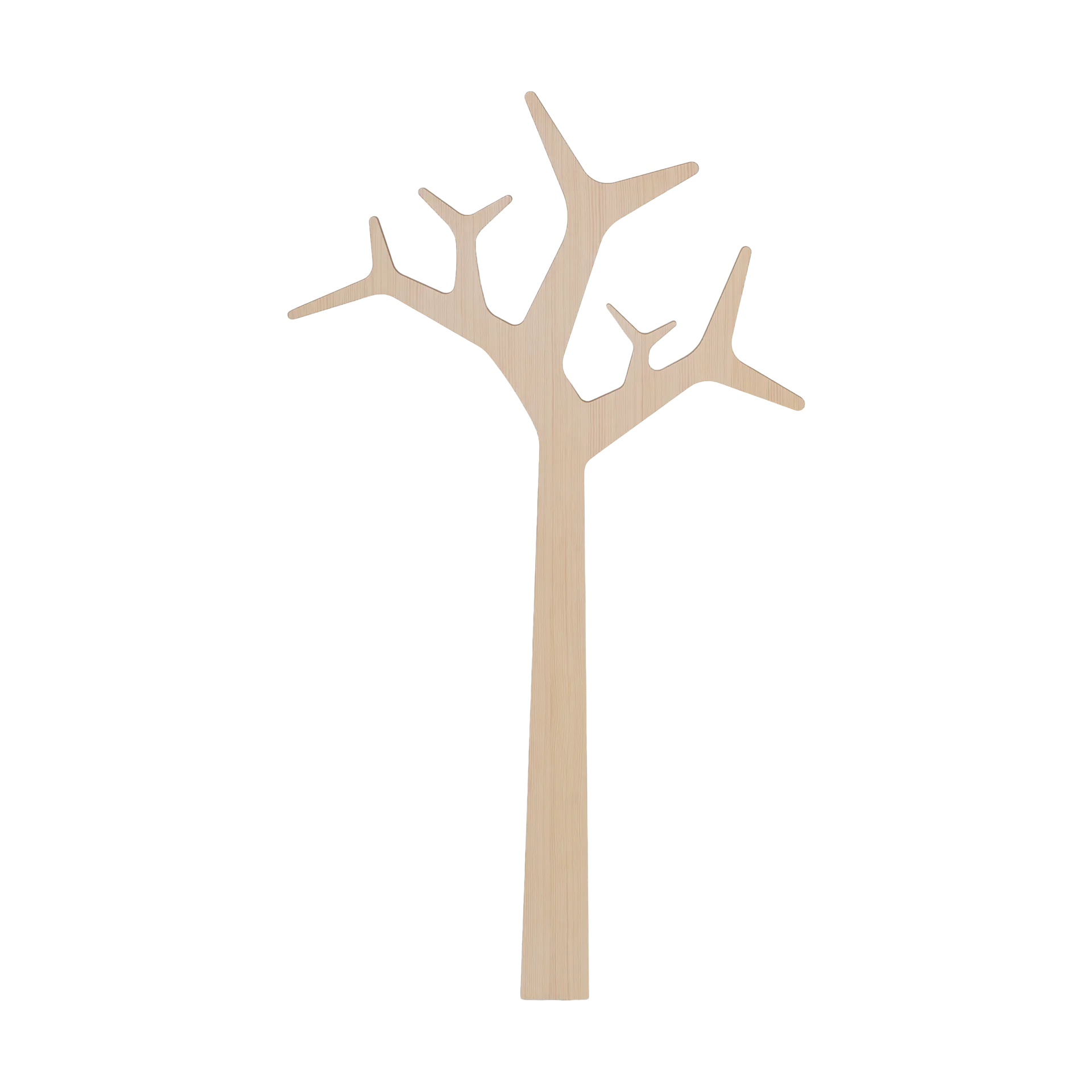 Tree wall wall-mounted coat hanger Special Edition 134 cm, White pigmented pine Swedese