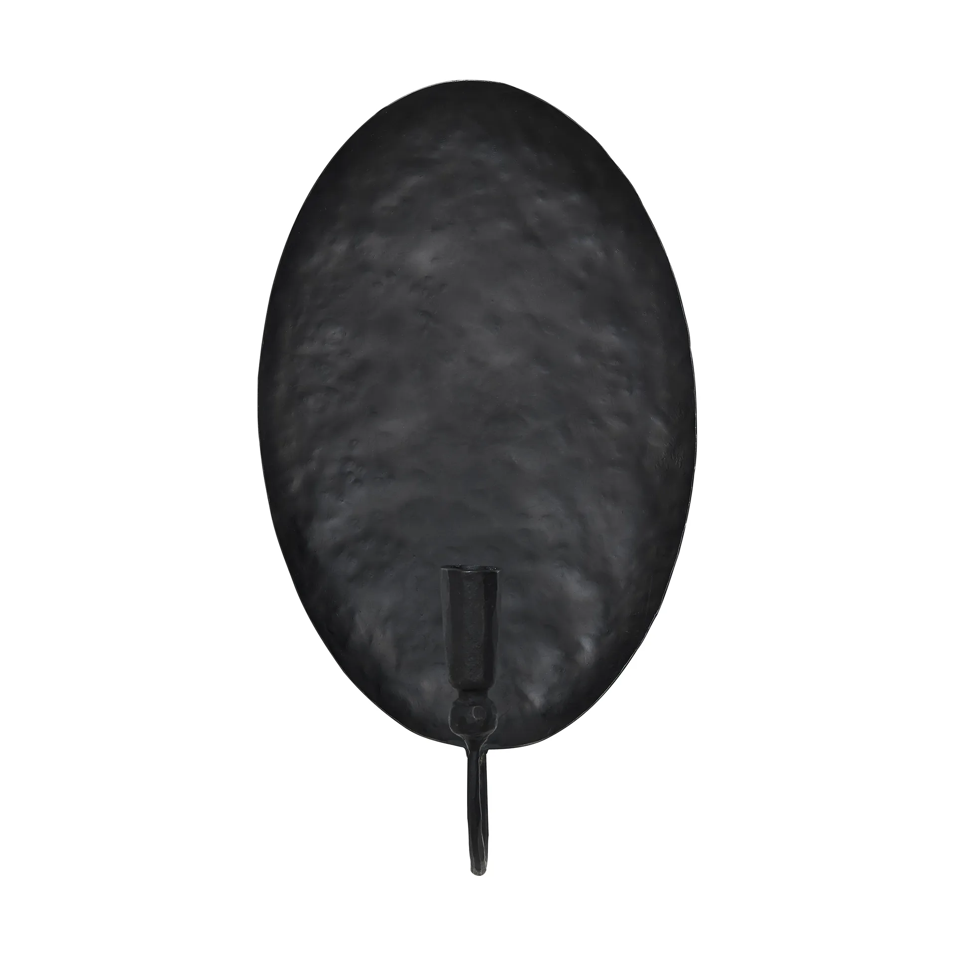 Boule wall candle holder with backplate, Black Tell Me More