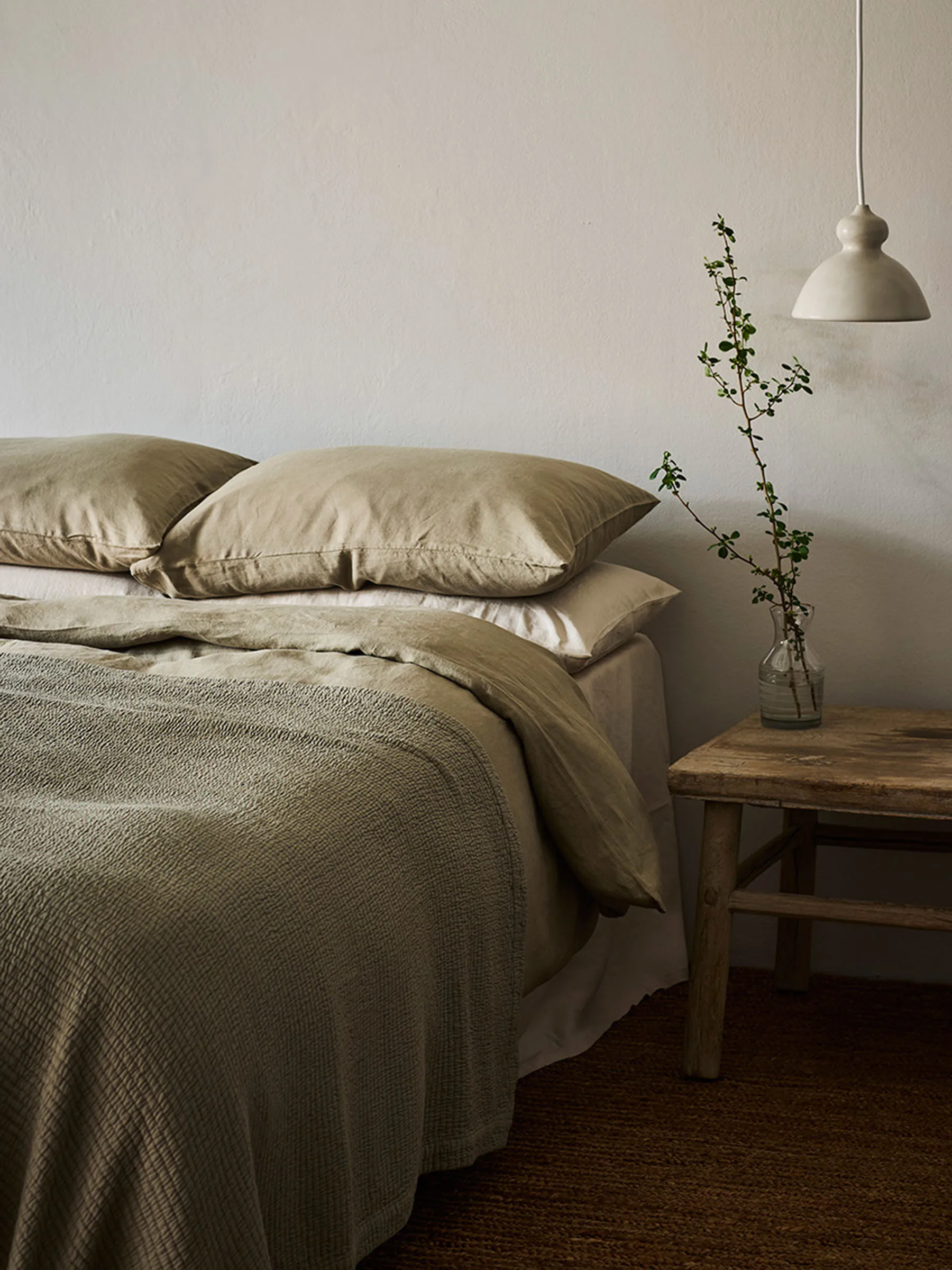 Brick bedspread 140x200 cm, Olive Tell Me More