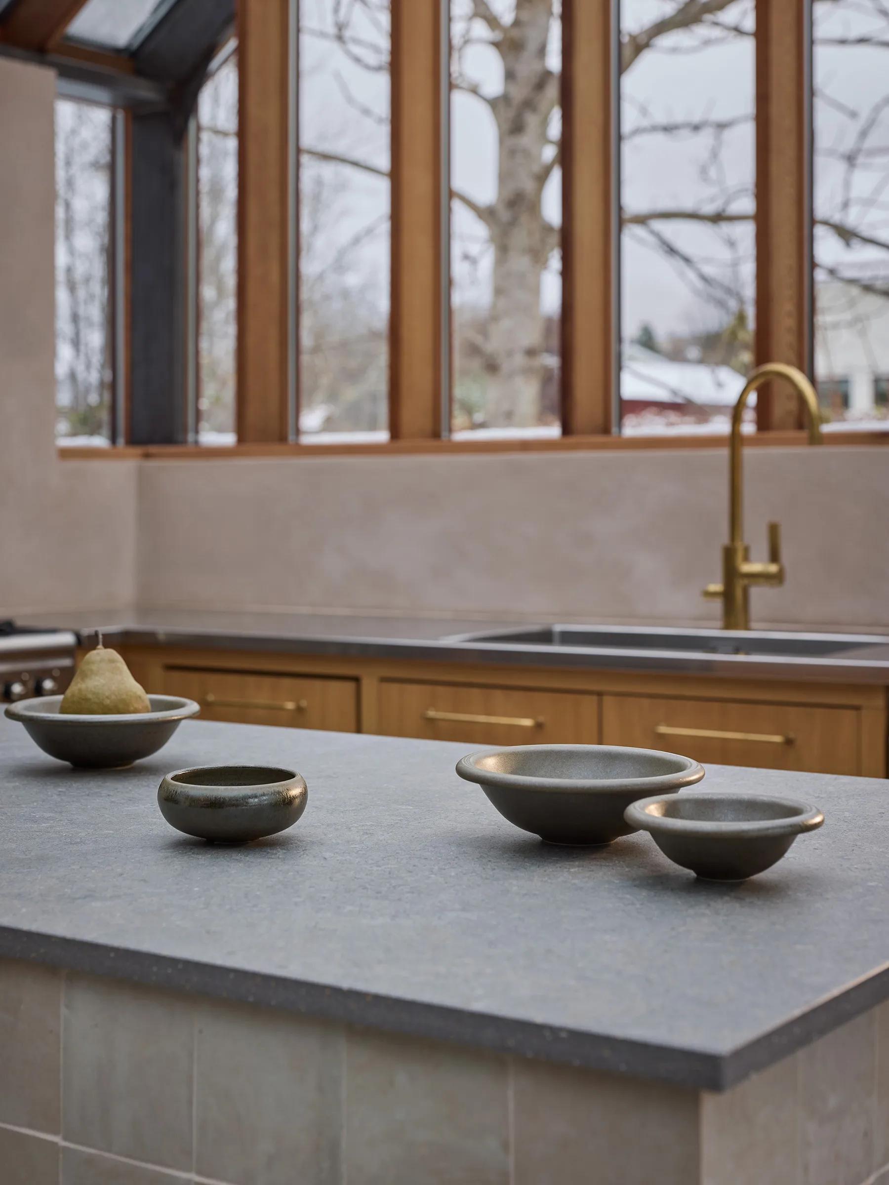 Elba bowl, Green brown, Ø18 cm Tell Me More