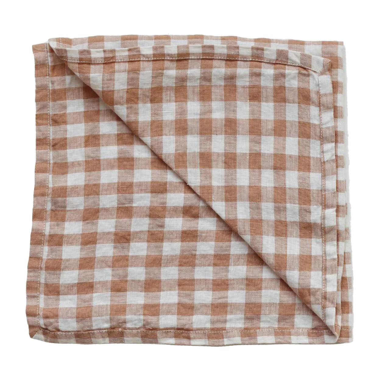 Gingham checkered kitchen towel 70x50 cm, Biscuit Tell Me More