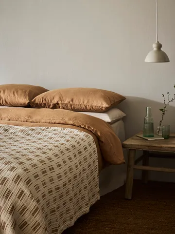Julien bedspread 180x260 cm - Off-white-rust red - Tell Me More