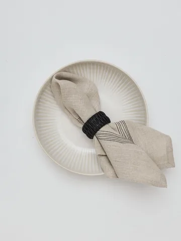Livia linen napkin 45x45 cm - Beige - Tell Me More