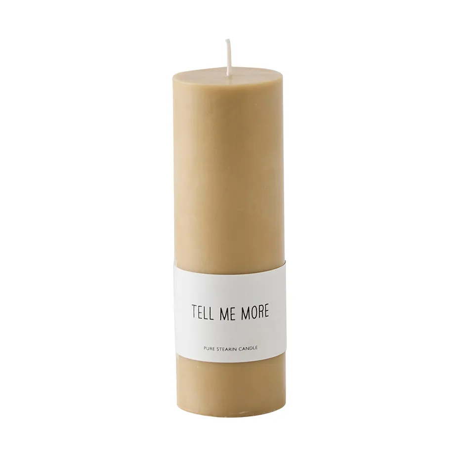 Luna scented candle, Honey, Ø5x15 cm Tell Me More