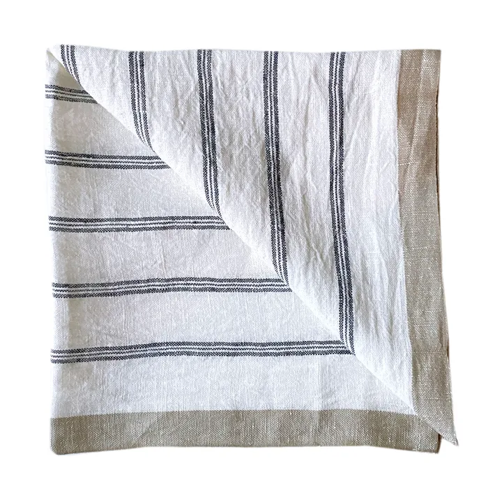 Maya linen napkin 50x50 cm - Navy stripe - Tell Me More
