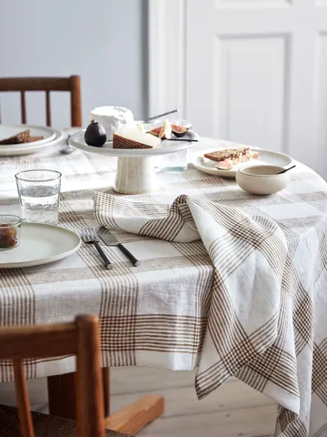 Odette tablecloth - Brown, 145x330 cm - Tell Me More