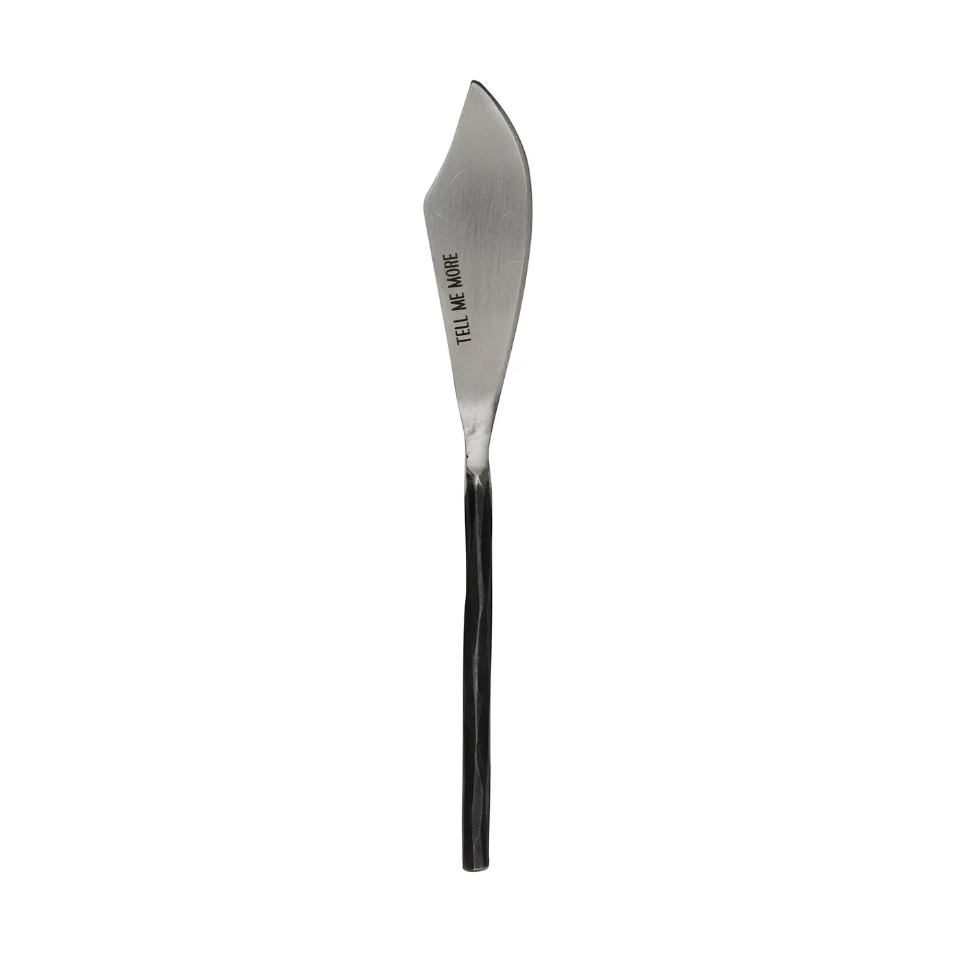 Steel cheese knife small, Unpolished steel Tell Me More