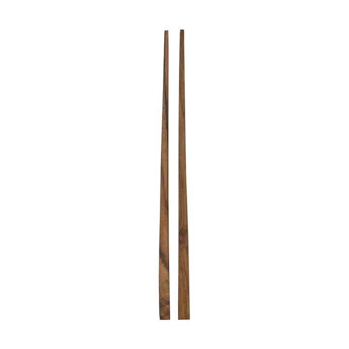 Teak chopsticks 1 set - Brown - Tell Me More