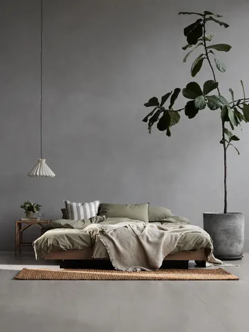 Tell Me More duvet cover cotton - Olive, 220x220 cm - Tell Me More