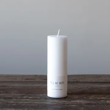Tell Me More stearin block candle tL 15 cm - White - Tell Me More