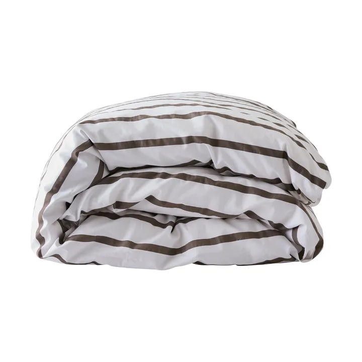 Tell Me More striped duvet cover cotton - Taupe, 150x200 cm - Tell Me More
