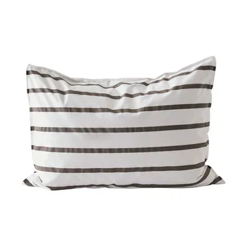 Tell Me More striped pillowcase cotton - Taupe, 50x75 cm - Tell Me More