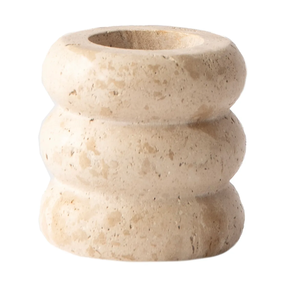 Travertine candle holder, Medium 8 cm Tell Me More