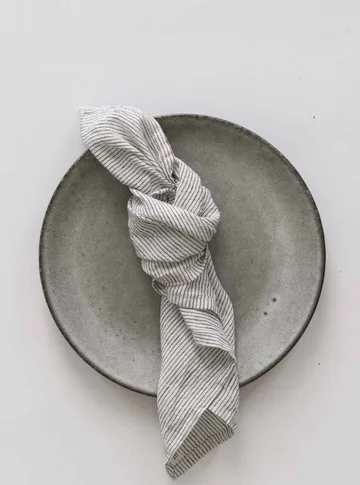 Washed linen napkin - Pinstripe - Tell Me More