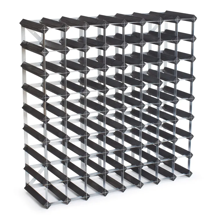 The Swedish Wine Rack Factory wine rack 72 bottles expandable - Black - The Swedish Wine Rack Factory