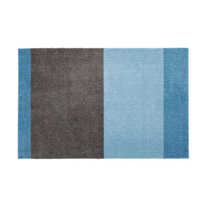 Stripes doormat horizontal - Blue-steel grey. 60x90 cm - tica copenhagen
