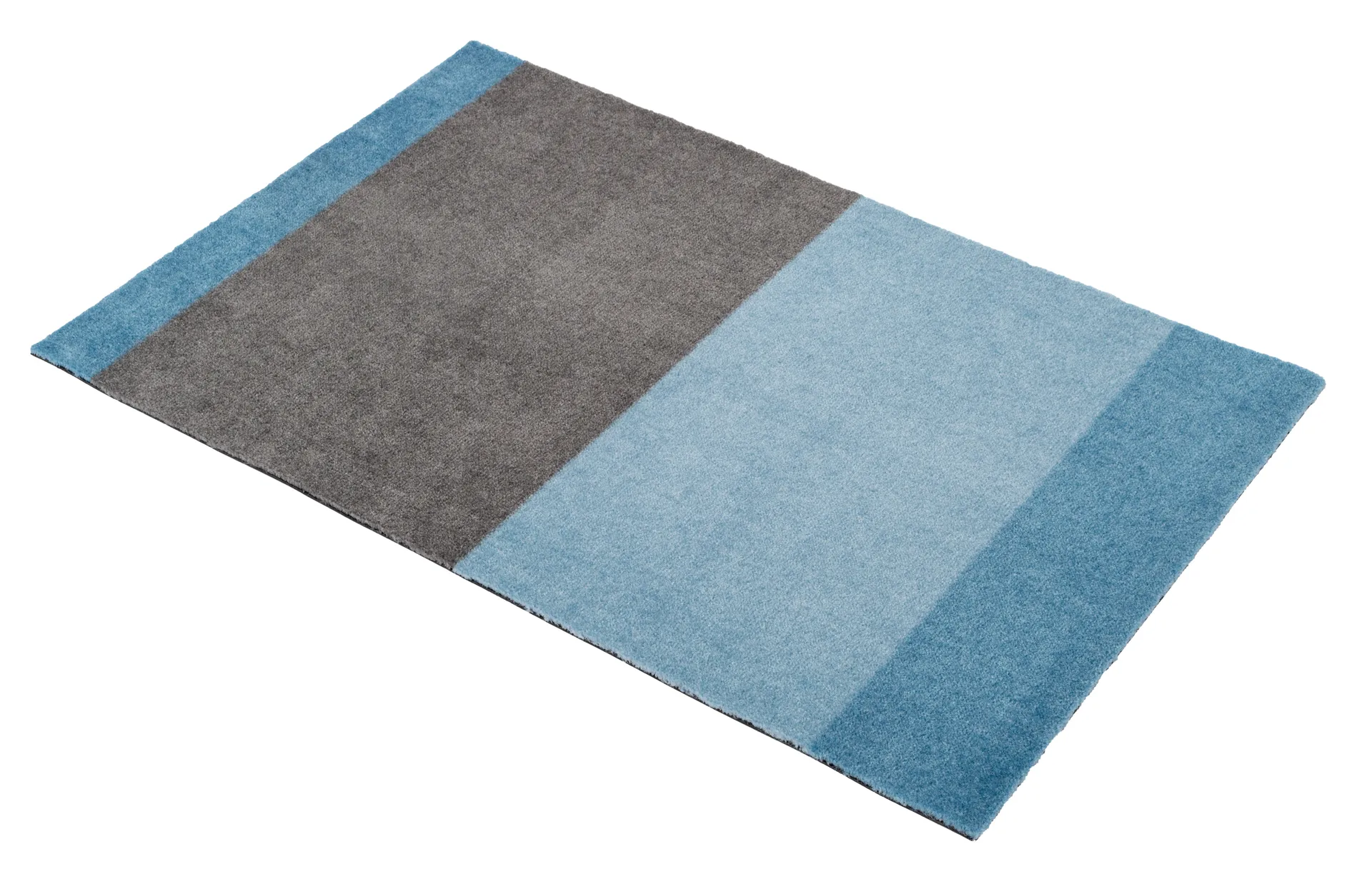 Stripes doormat horizontal, Blue-steel grey. 60x90 cm tica copenhagen
