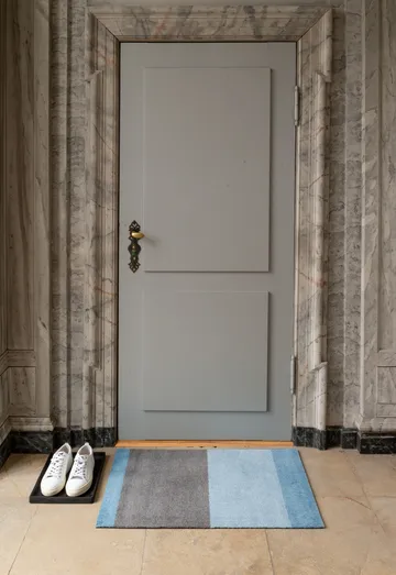 Stripes doormat horizontal - Blue-steel grey. 60x90 cm - tica copenhagen