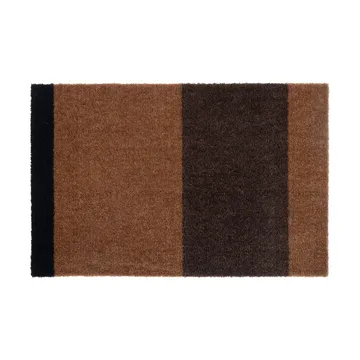 Stripes doormat horizontal - Cognac-dark brown-black, 40x60 cm - tica copenhagen