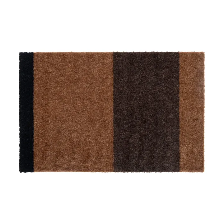 Stripes doormat horizontal - Cognac-dark brown-black, 40x60 cm - tica copenhagen
